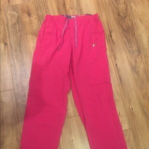 Hot pink Vera Bradley scrub pants